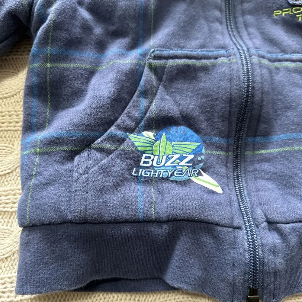 Disney Toy Story 3T Vintage Hoodie Zip Up Buzz Lightyear Pixar  Blue 2009 Baby - Picture 3 of 11